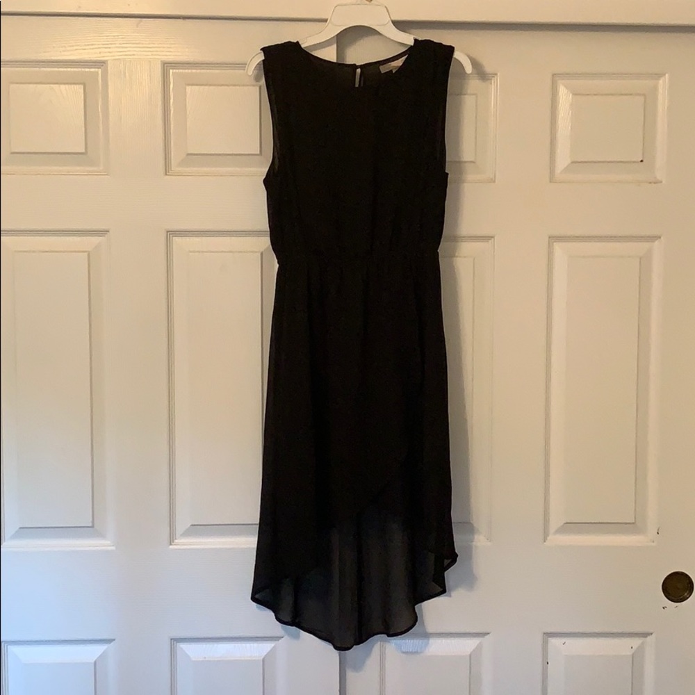 Black high-low dress